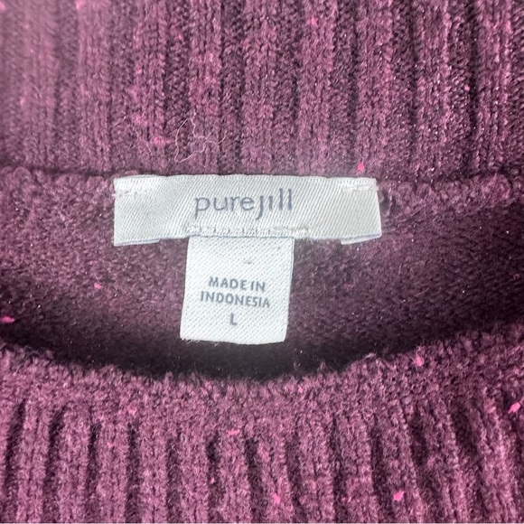 J. Jill Pure Jill Maroon Slight Scoopneck Sweater Size Large - Picture 2 of 6